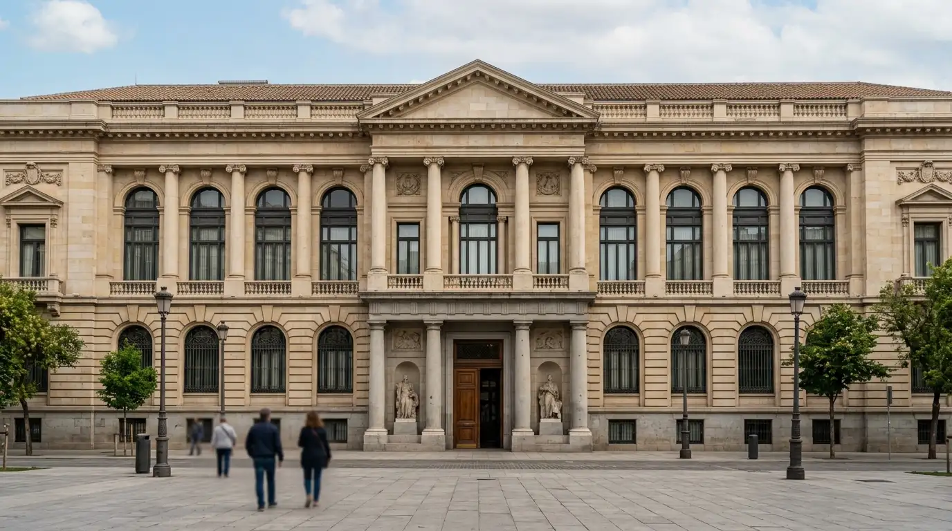 Edificio institucional que representa la Dirección General de Ordenación del Juego en Madrid